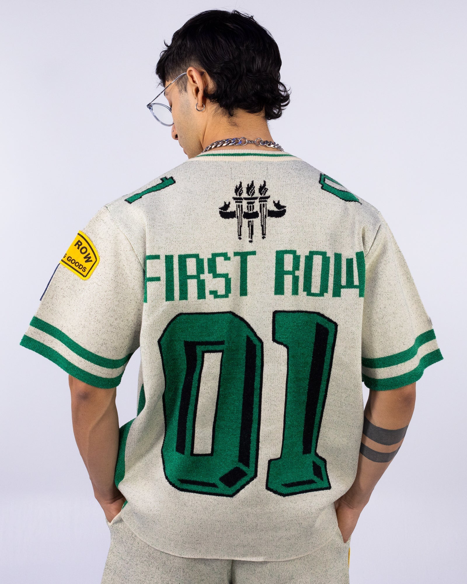 First Row Varsity Men's Green Knit Tee