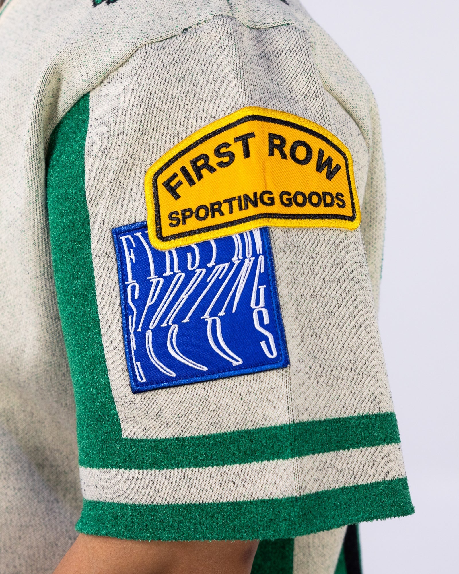 First Row Varsity Men's Green Knit Tee
