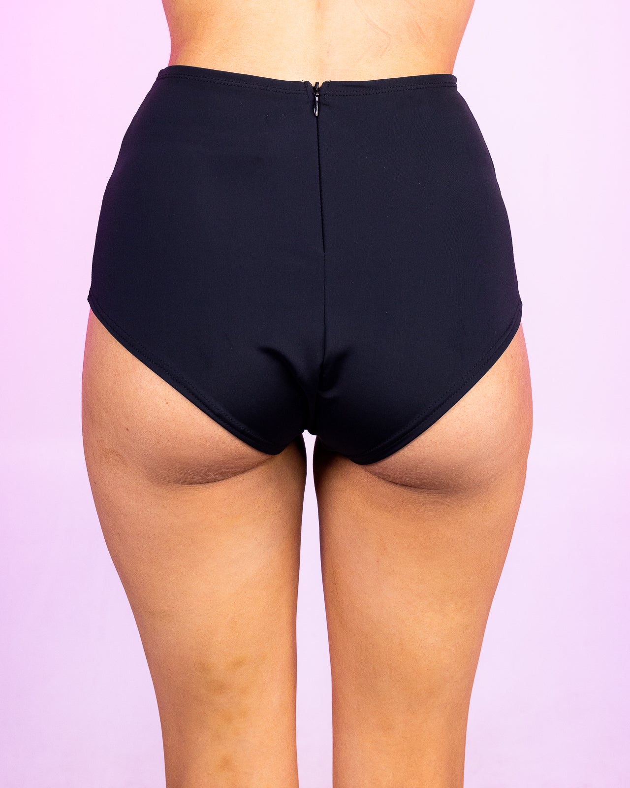 Black High-Waist Booty Shorts