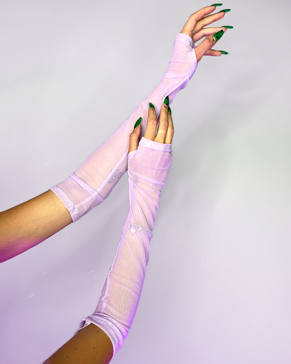 Y2K Doll Sheer Arm Sleeves