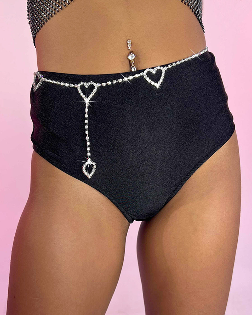 Heart Luv Rhinestone Belly Chain