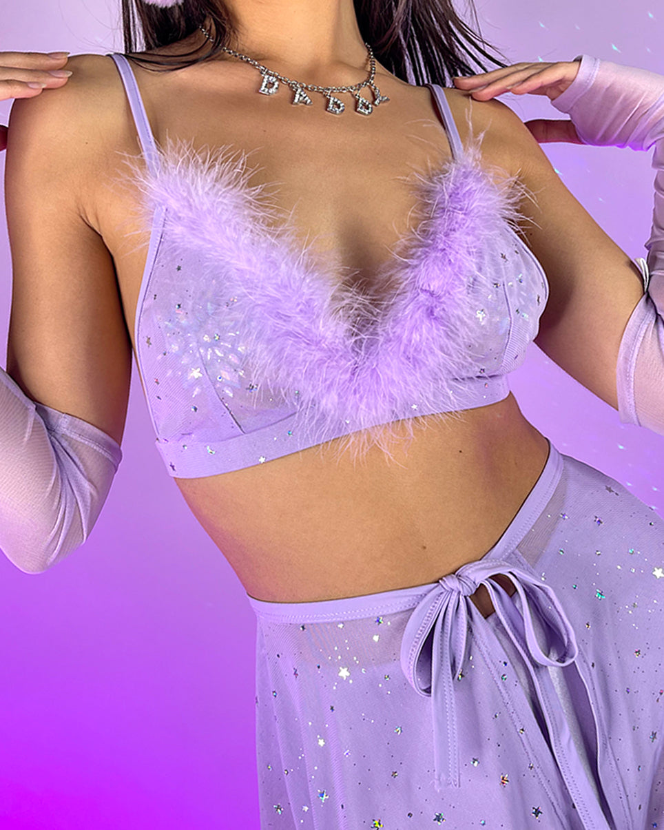 Bubble-icious Sheer Fur Bralette