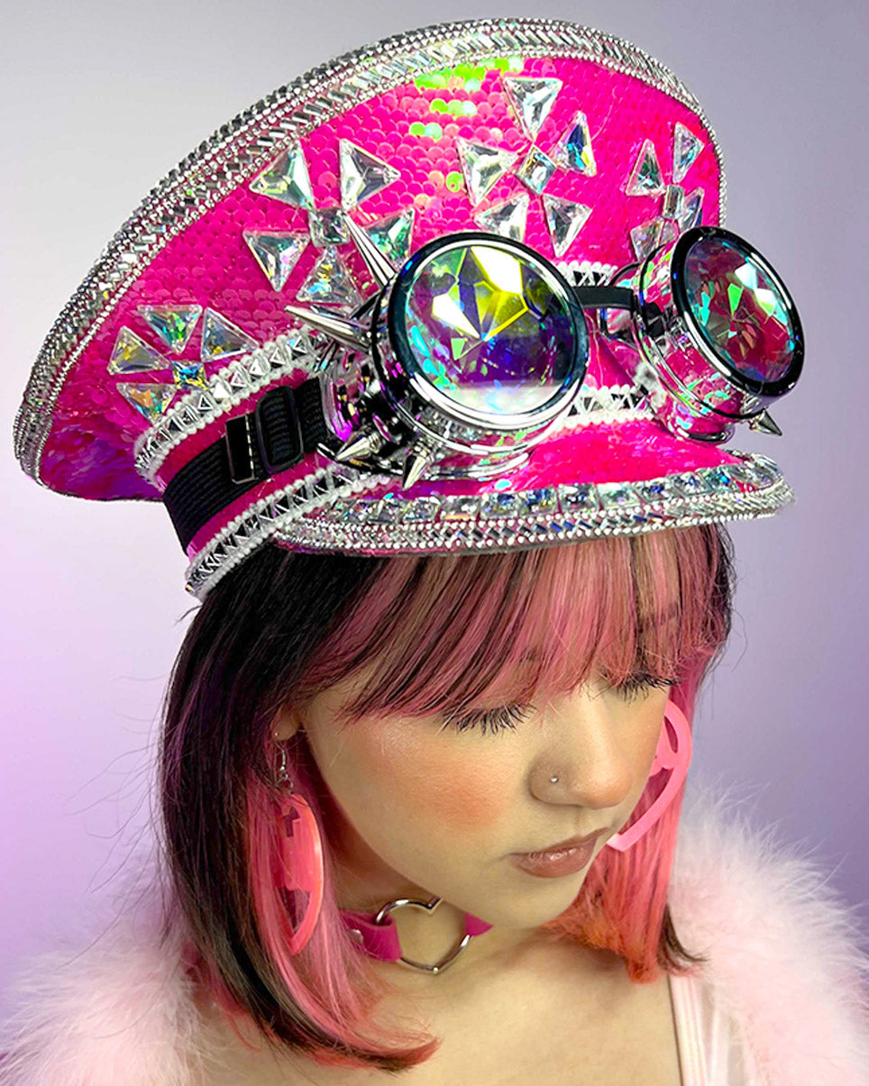 Pink Sands Sequin Captain Hat