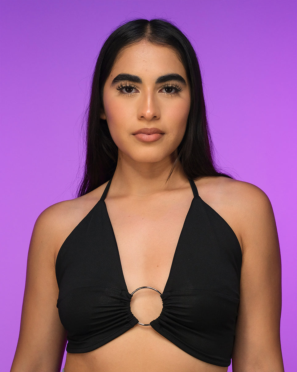 Pull U In O-Ring Halter Top