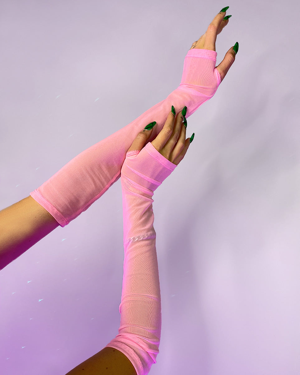 Y2K Doll Sheer Arm Sleeves