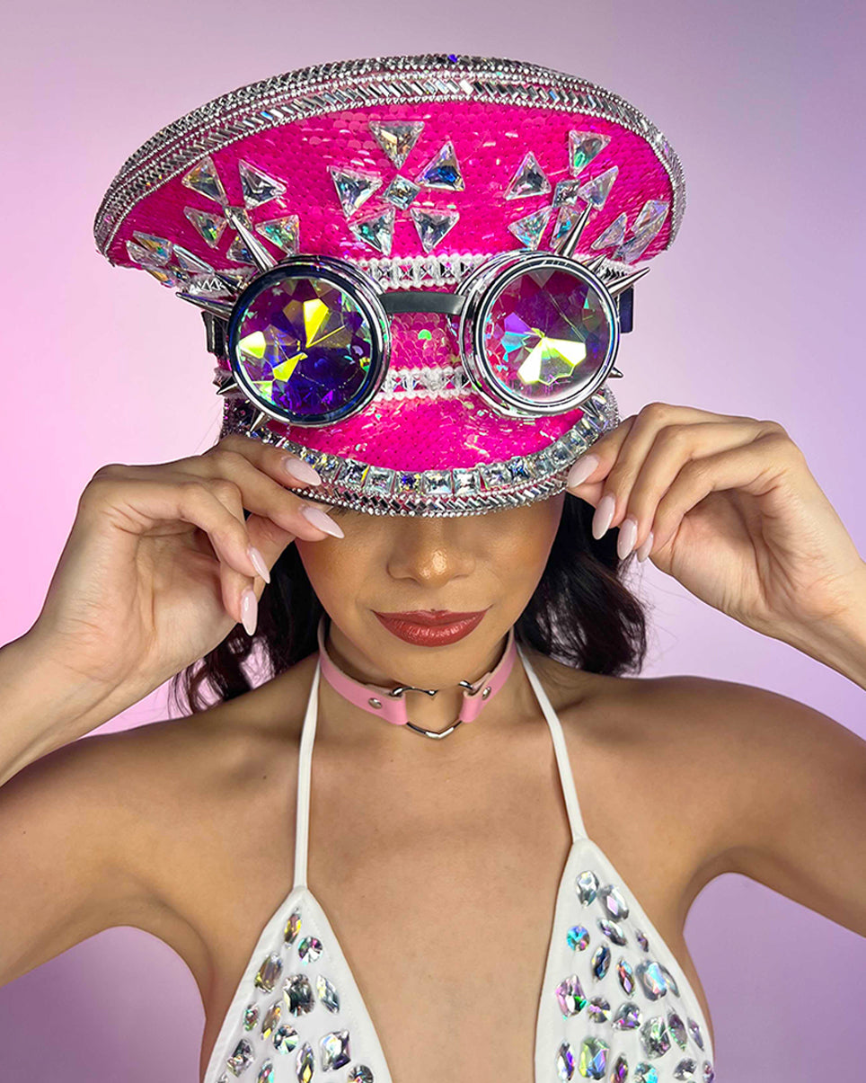 Pink Sands Sequin Captain Hat