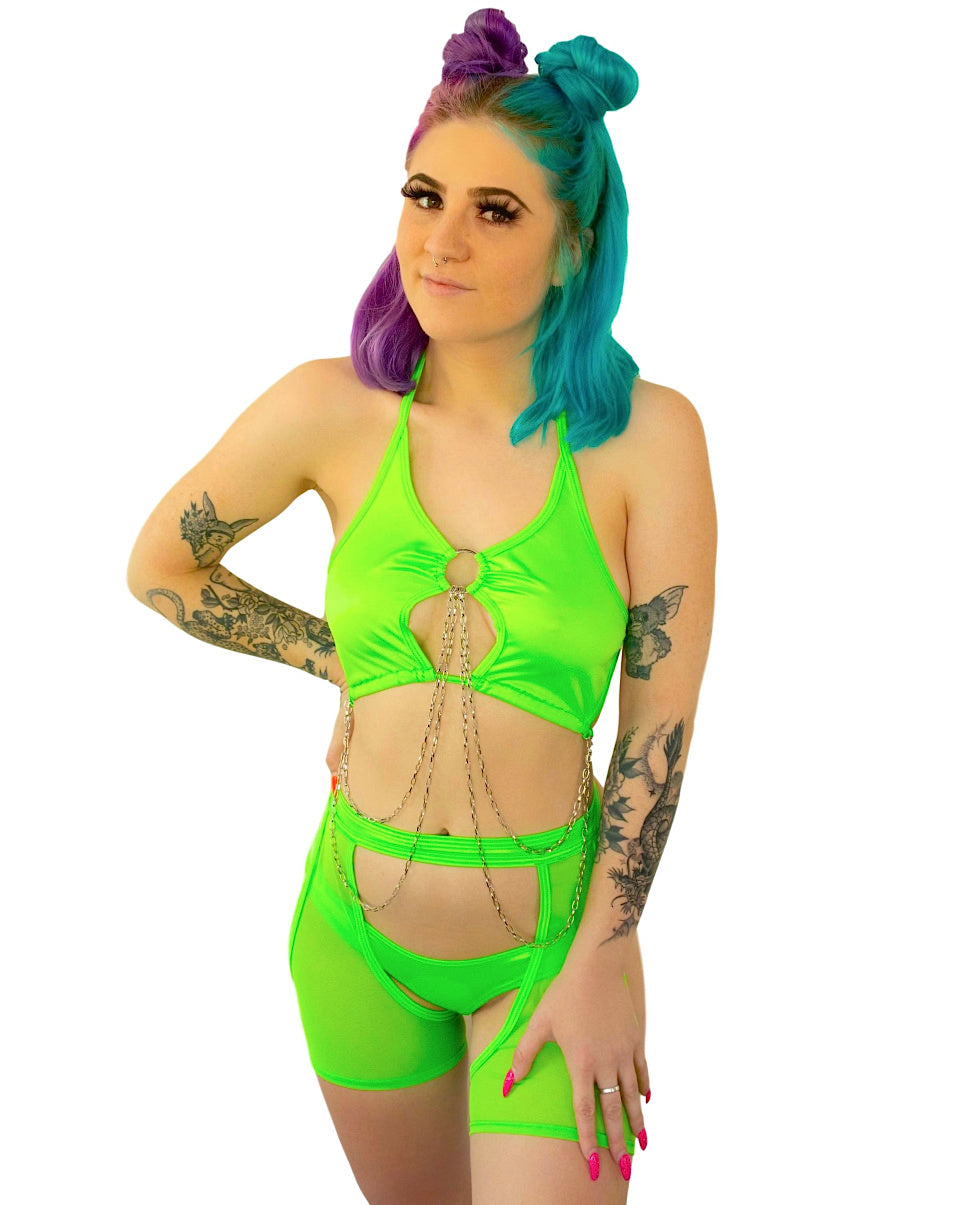 Chain Wrecked Keyhole Top