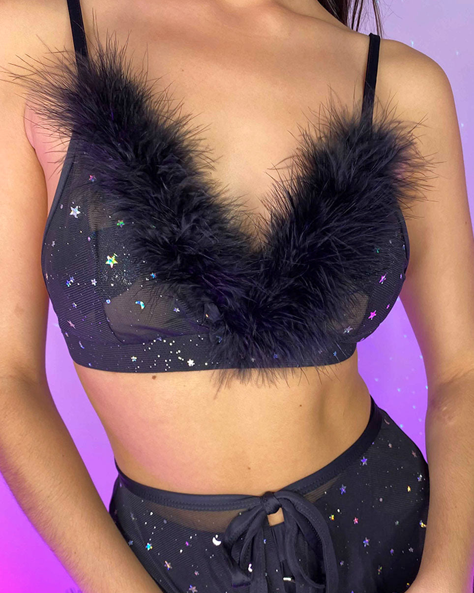 Bubble-icious Sheer Fur Bralette