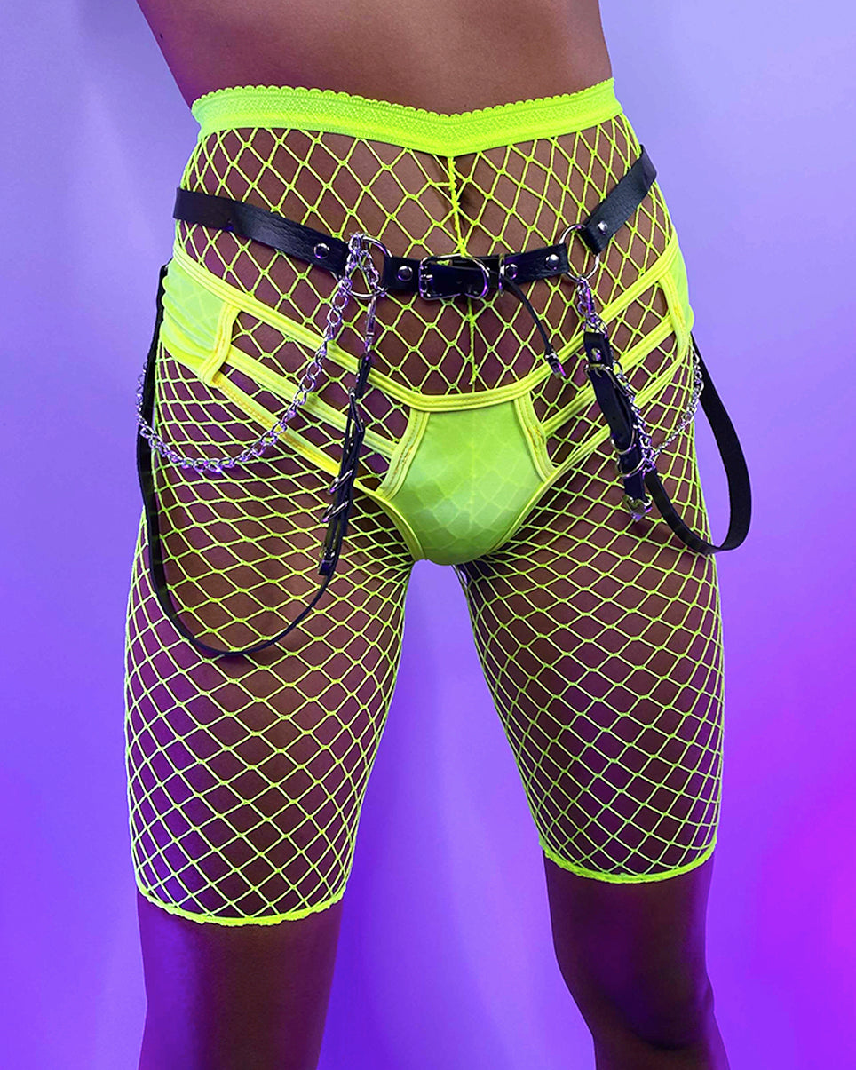 Fishnet Biker Shorts