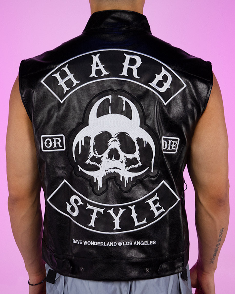 Hardstyle Biohazard Gang Lives On Motorcycle Vest