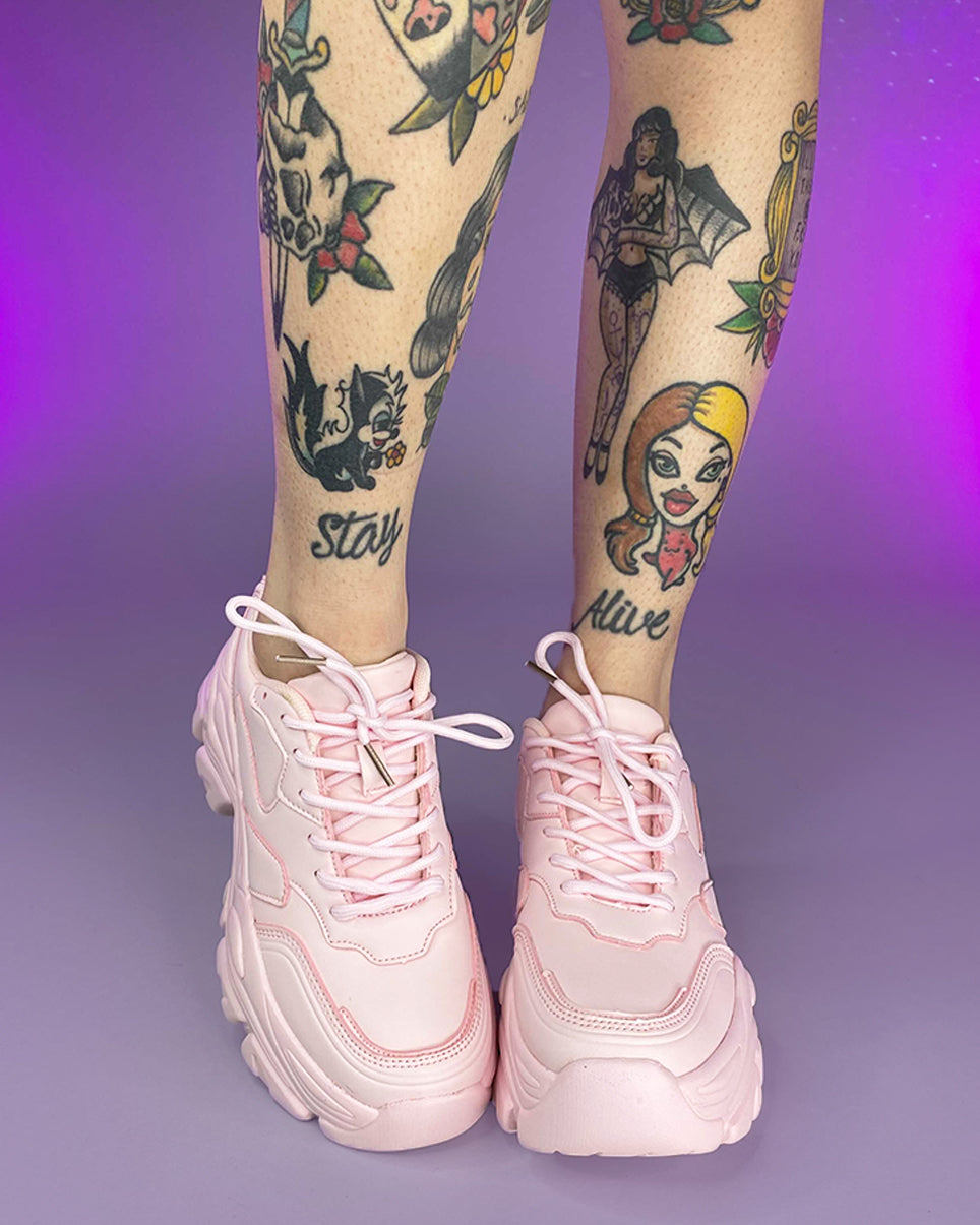 Rosy Pink Flexx Platform Sneakers