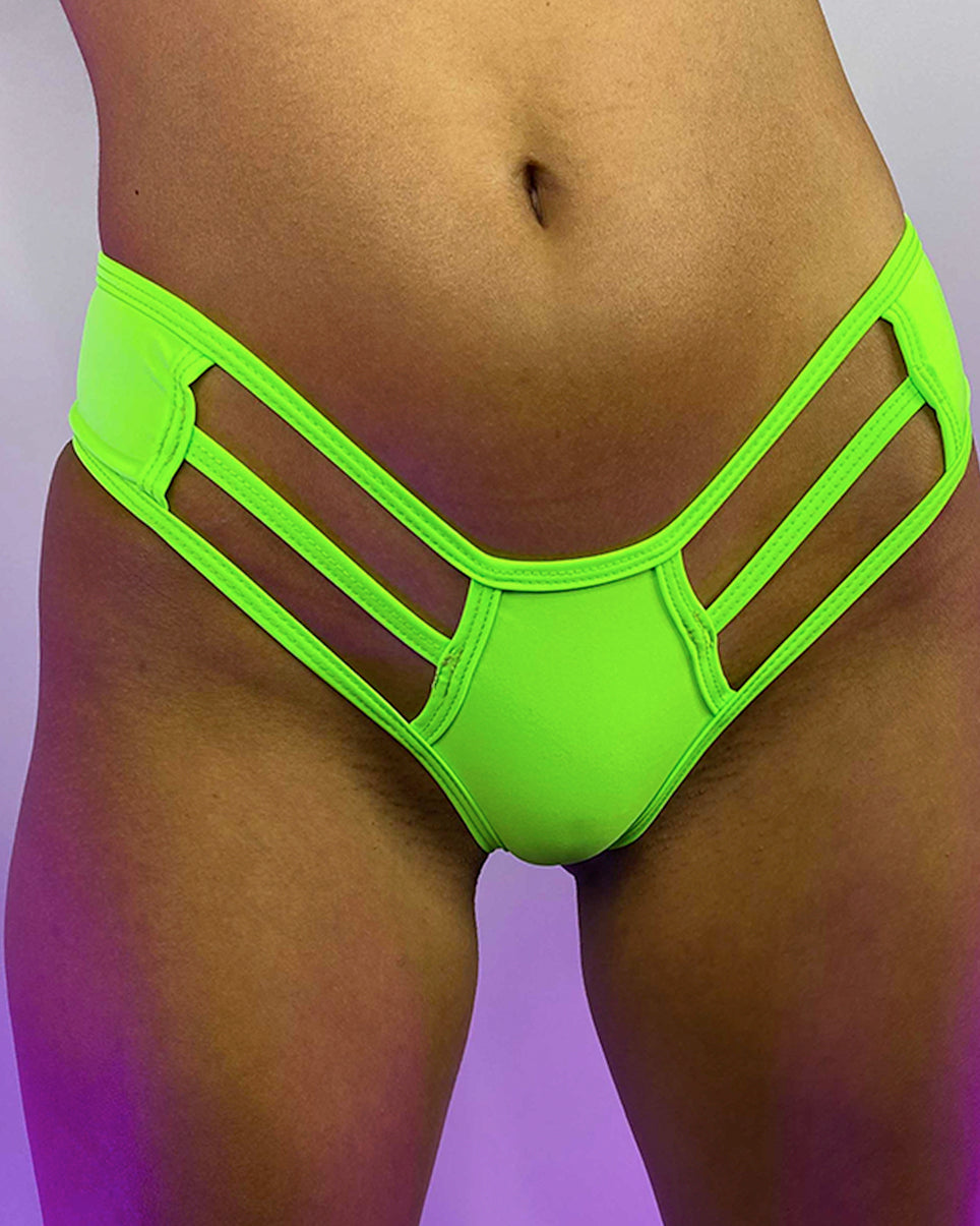 Solid Cutout Scrunchy Booty Shorts