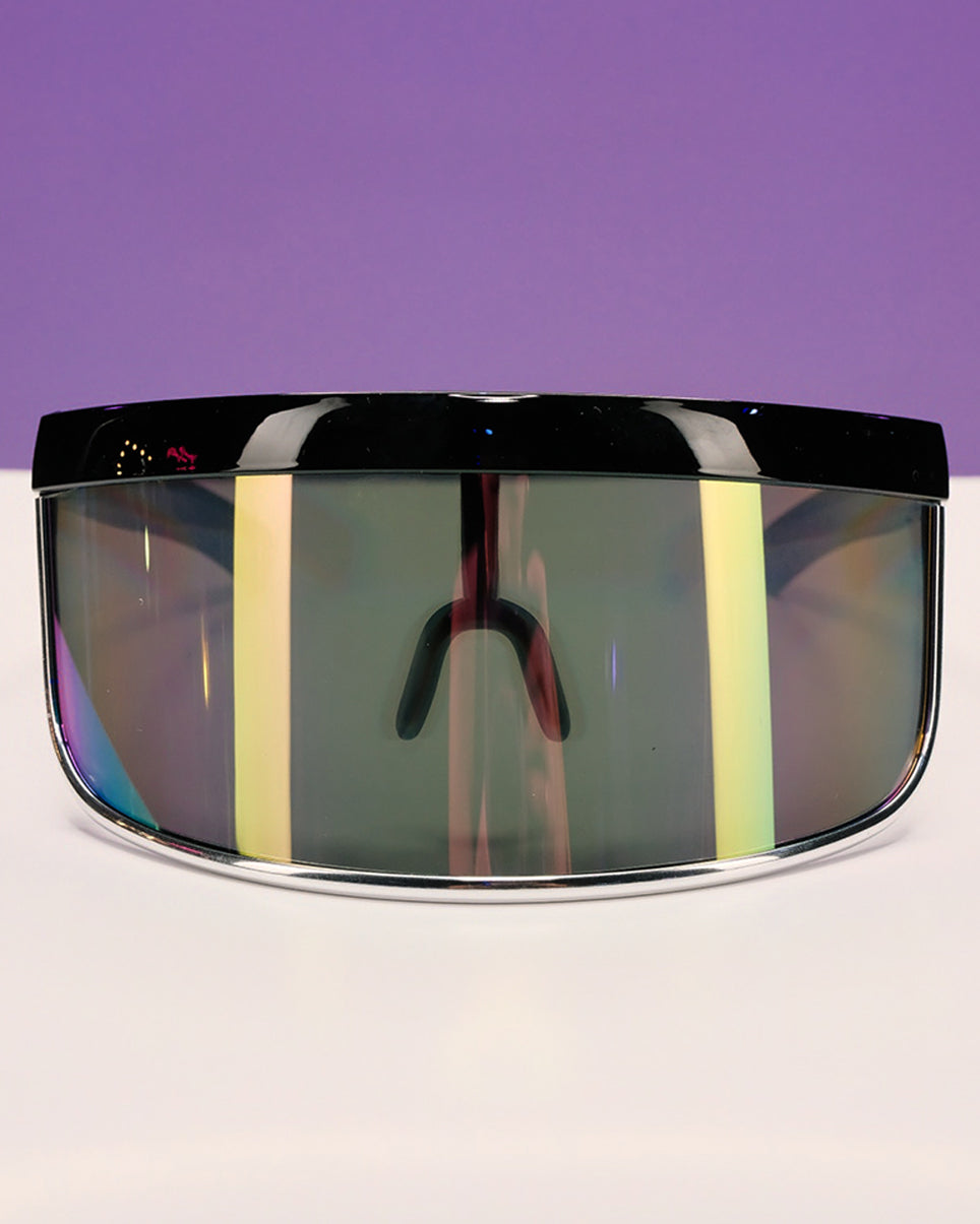 GloFX Galactic Invader Diffraction Visor - Rainbow Gradient
