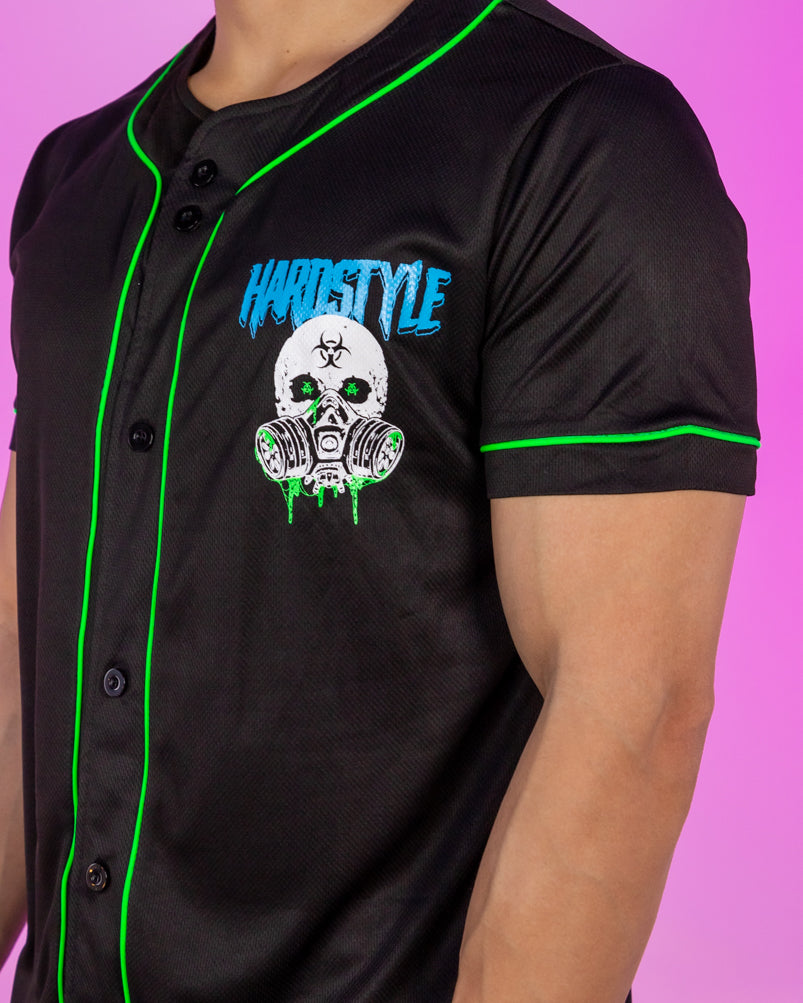 Toxic Wasteland Hardstyle UV Green Baseball Jersey