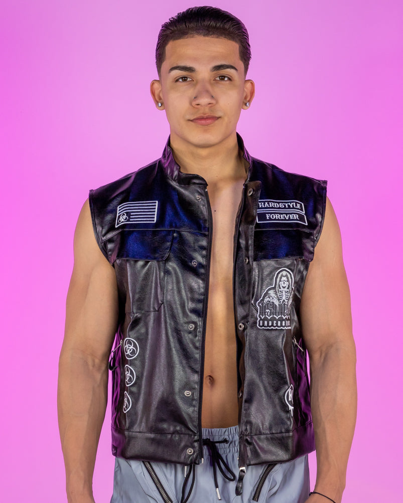 Hardstyle Biohazard Gang Lives On Motorcycle Vest