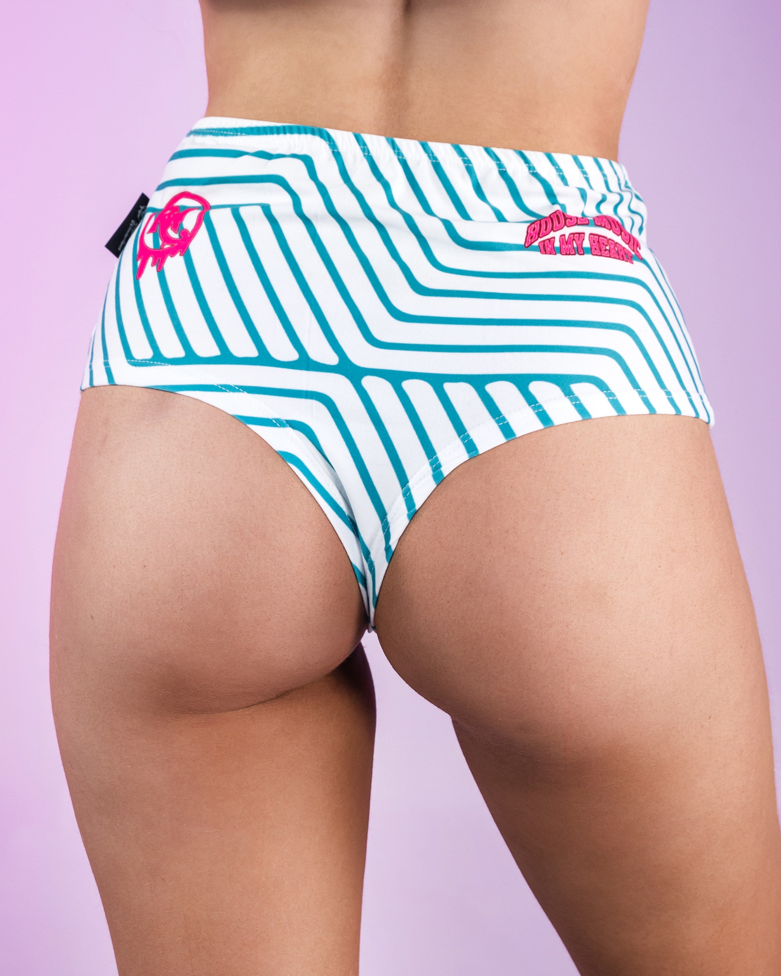 Music In My Heart Sloth Cheeky Reversible High Waist Bottoms