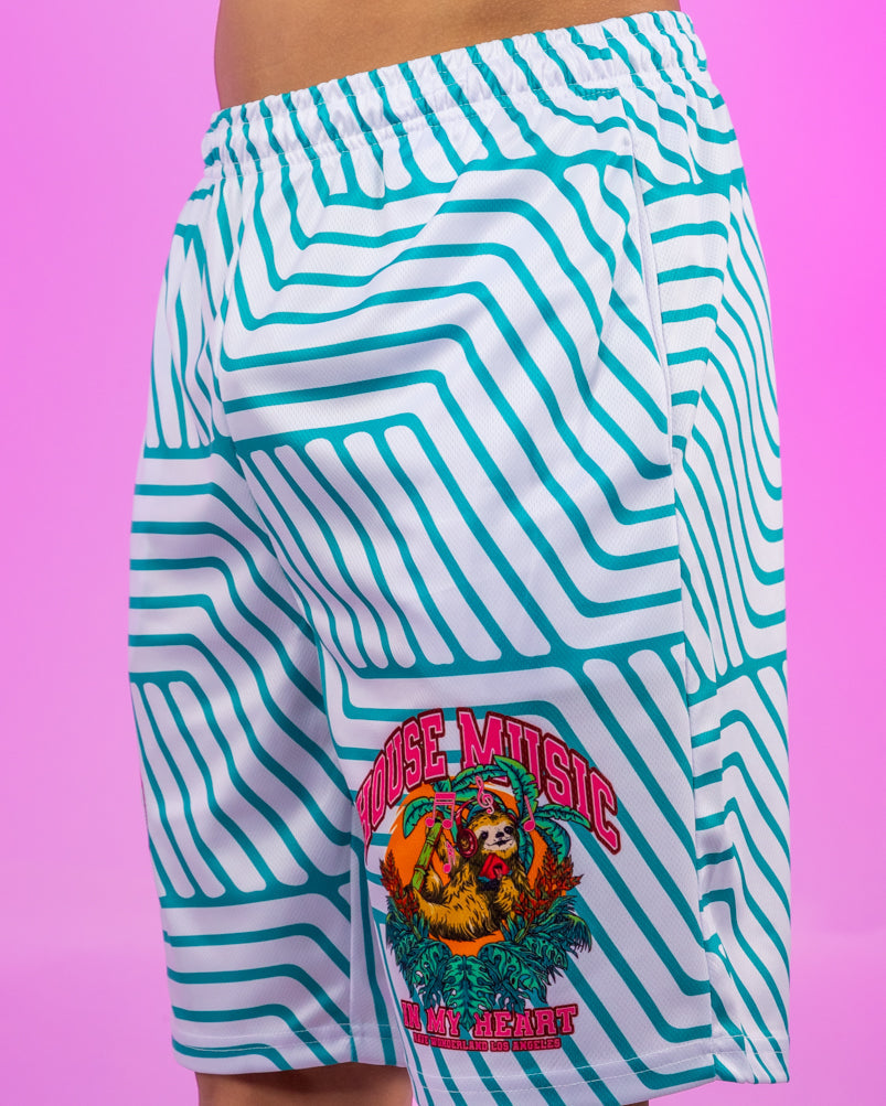 House Music In My Heart Sloth Men's Shorts