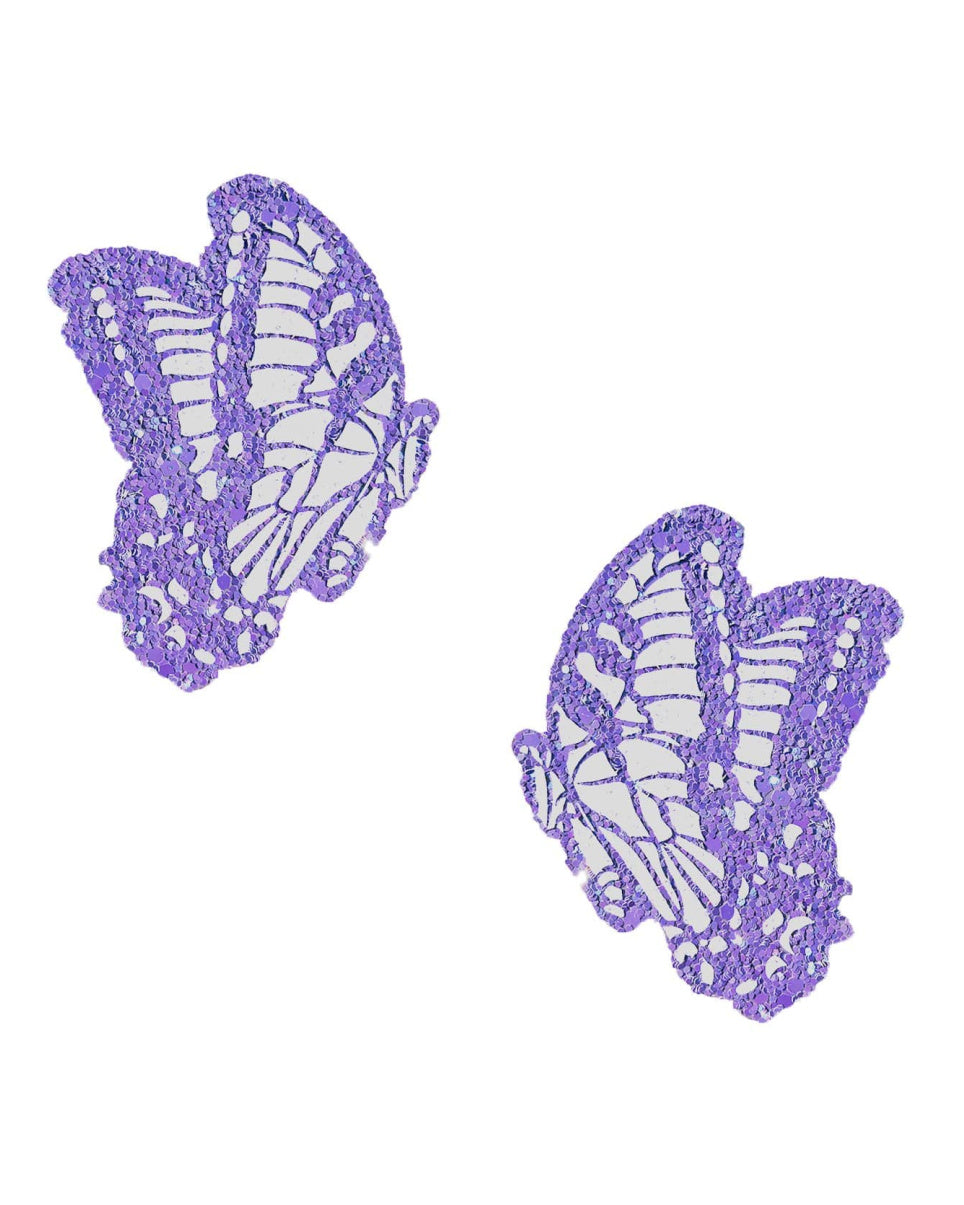 Super Sparkle Lavender Glitter Beautiful Butterfly Kisses Pasties