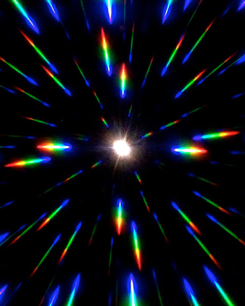 GloFX Galactic Invader Diffraction Visor - Rainbow Gradient