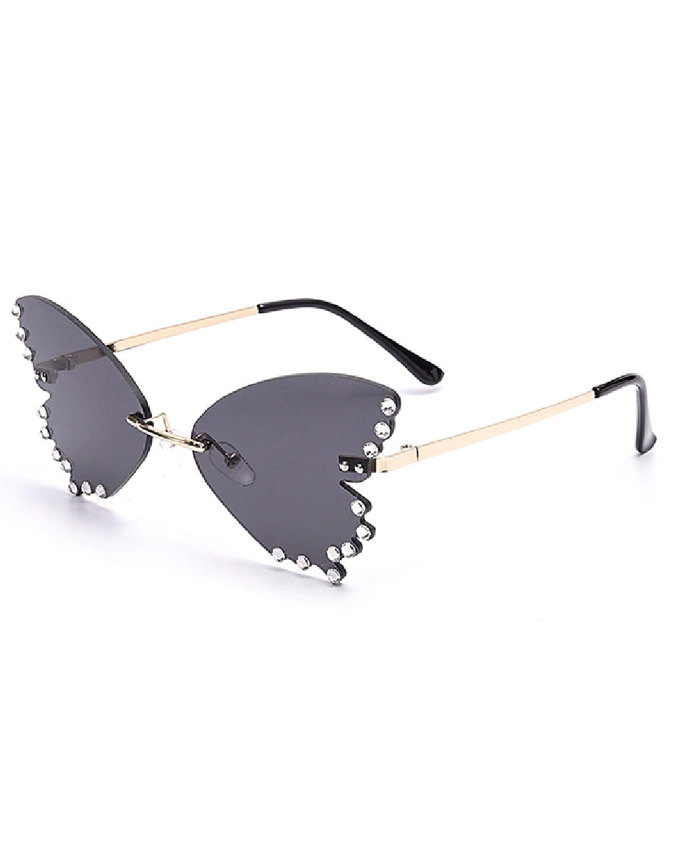 Diamond Butterflies Color Sunglasses