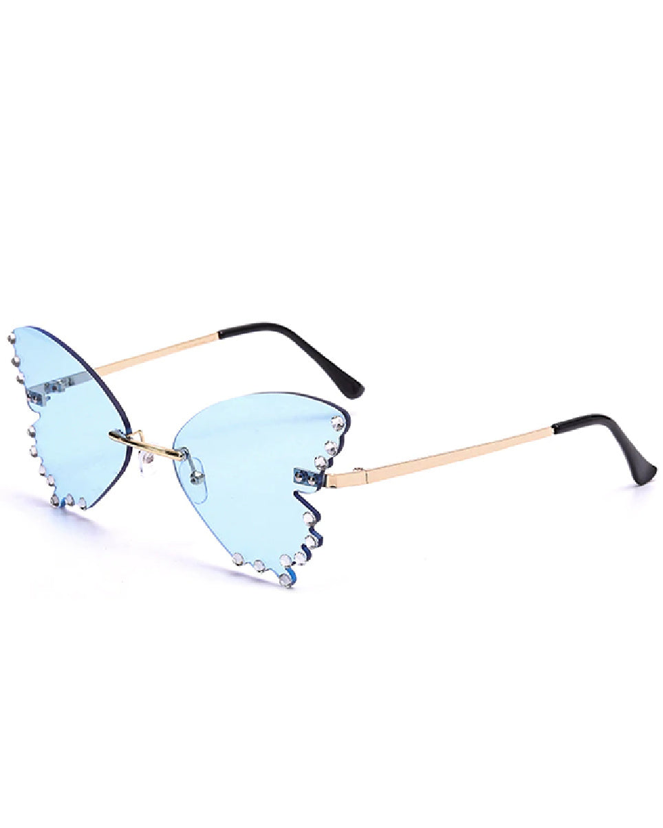 Diamond Butterflies Color Sunglasses