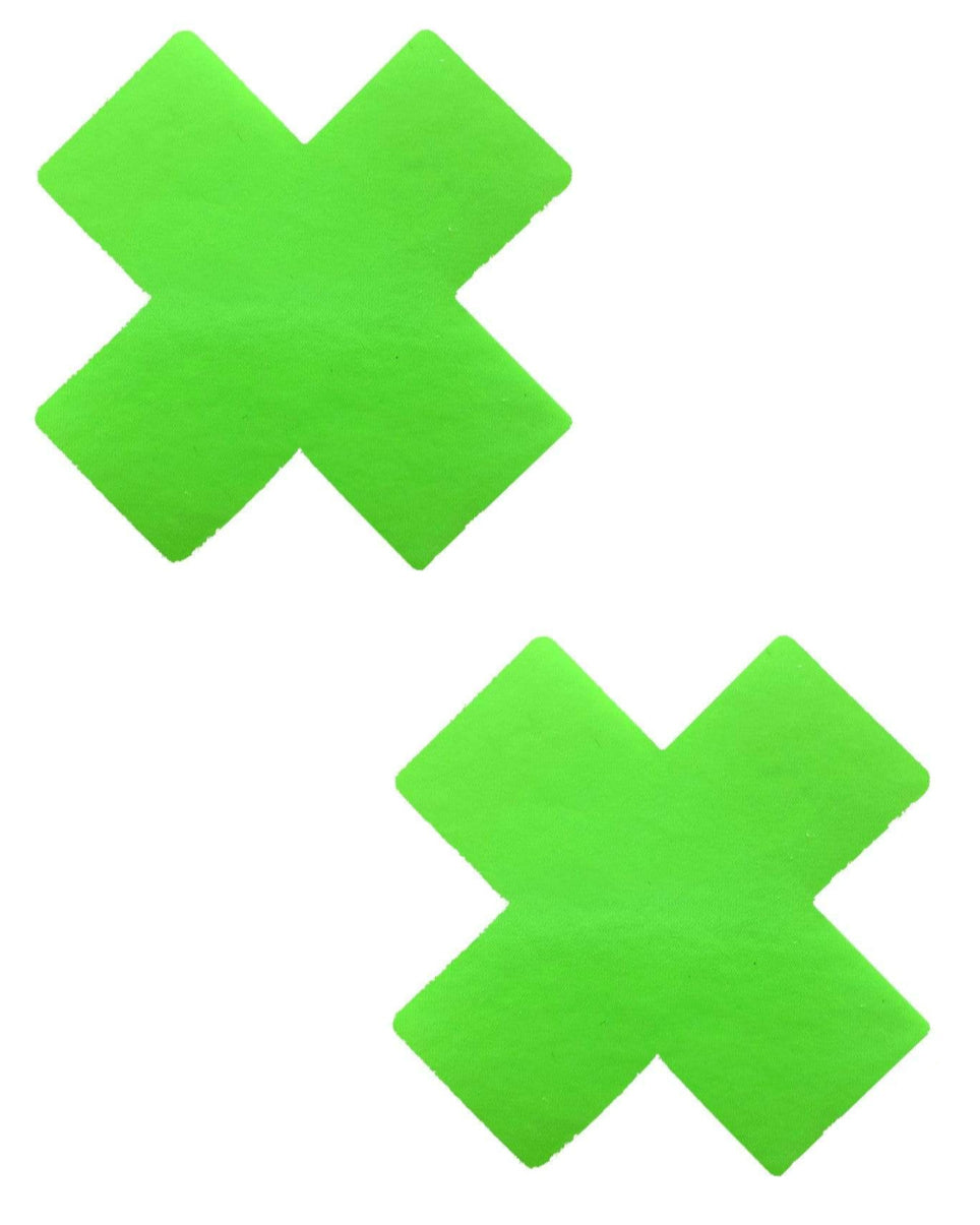 Neon Vinyl Green X Factor Blacklight Reactive Pasties