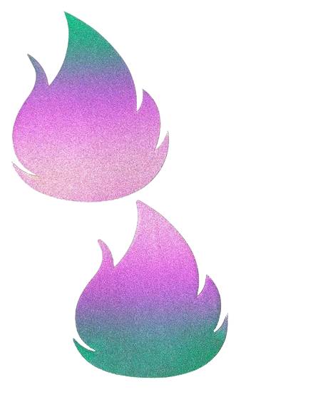 Flash Reflective Multicolor Flirty Flame Pasties