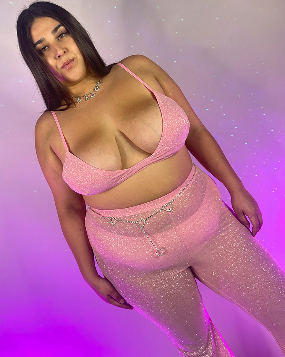 Urban Nights Sparkle Mesh Flare Bottoms