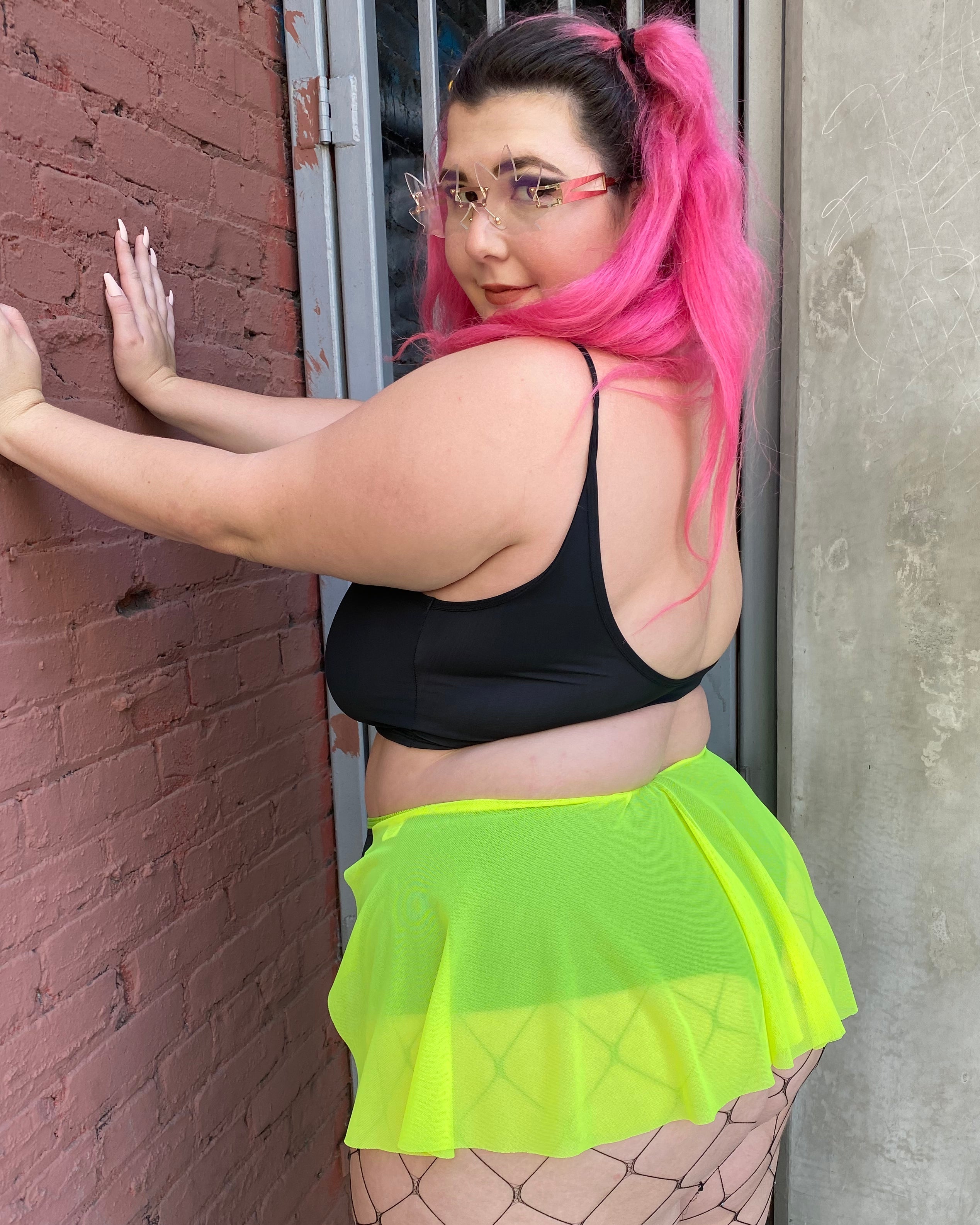 Spin Me Round Mesh Tie Skirt