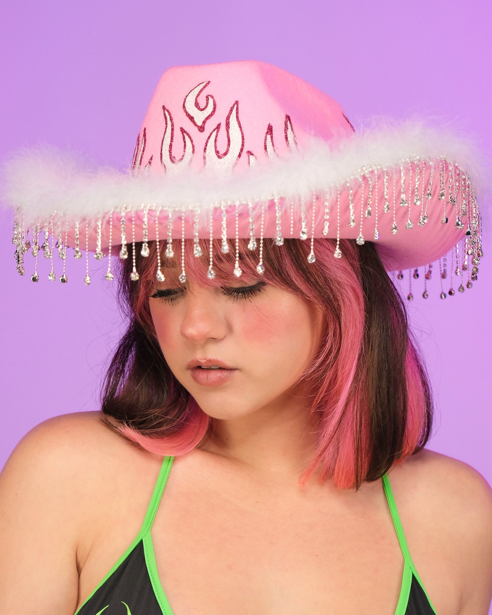 Lover's Flame Fringe Cowboy Hat