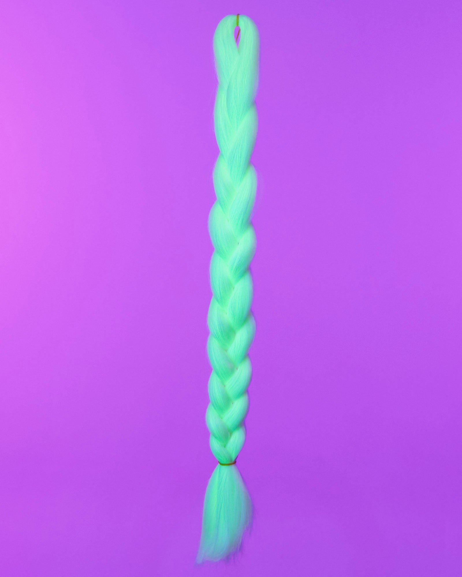 24" White Glow in the Dark Braiding Hair Extensions