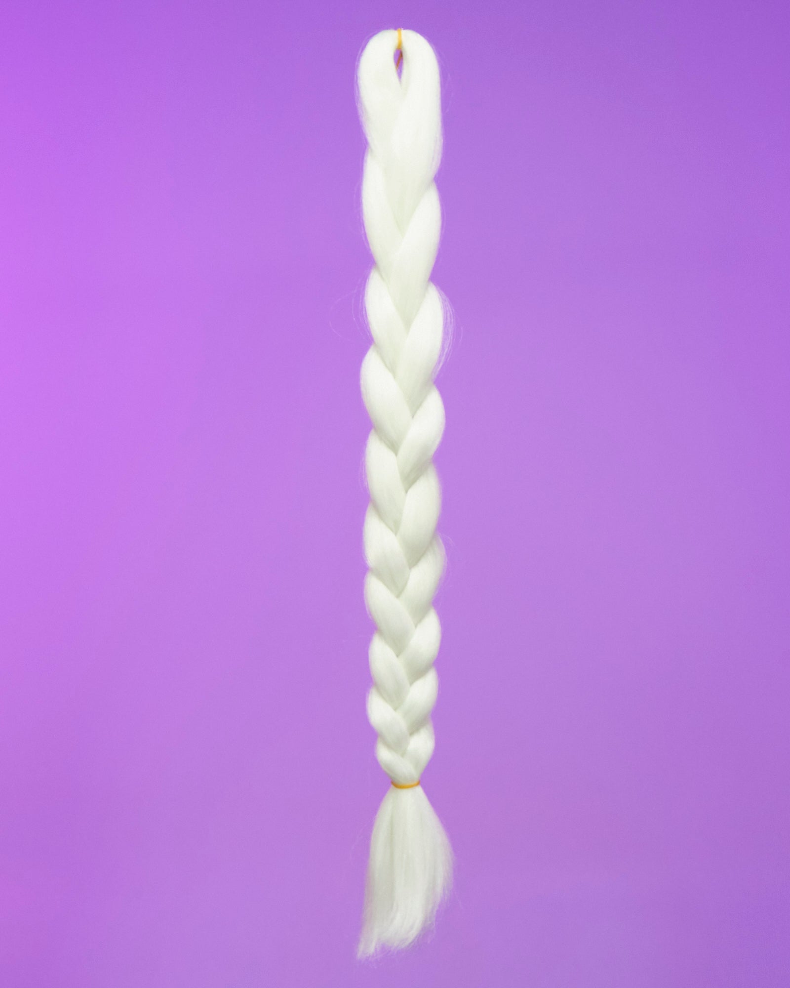 24" White Glow in the Dark Braiding Hair Extensions