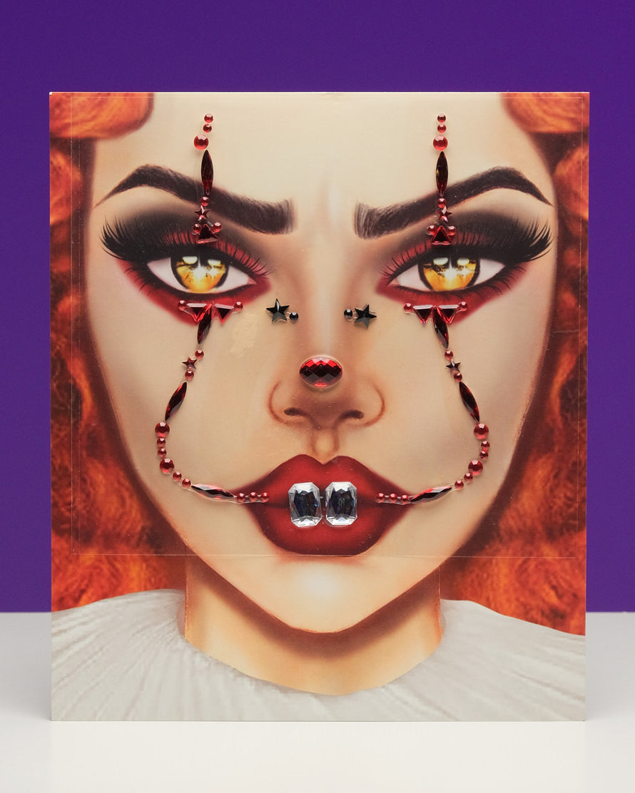 Red With Envy Clown Face Jewels