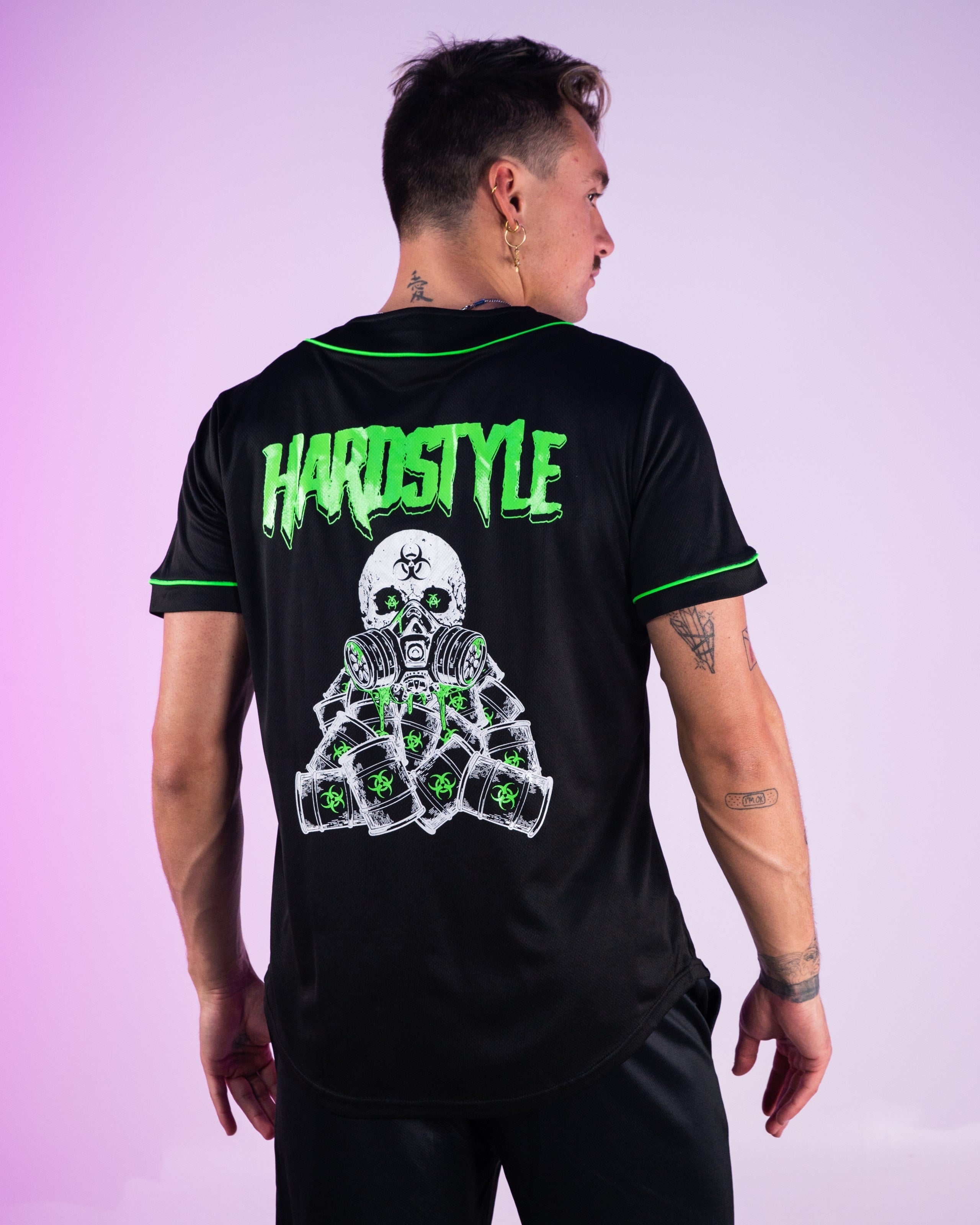 Toxic Wasteland Hardstyle UV Green Baseball Jersey