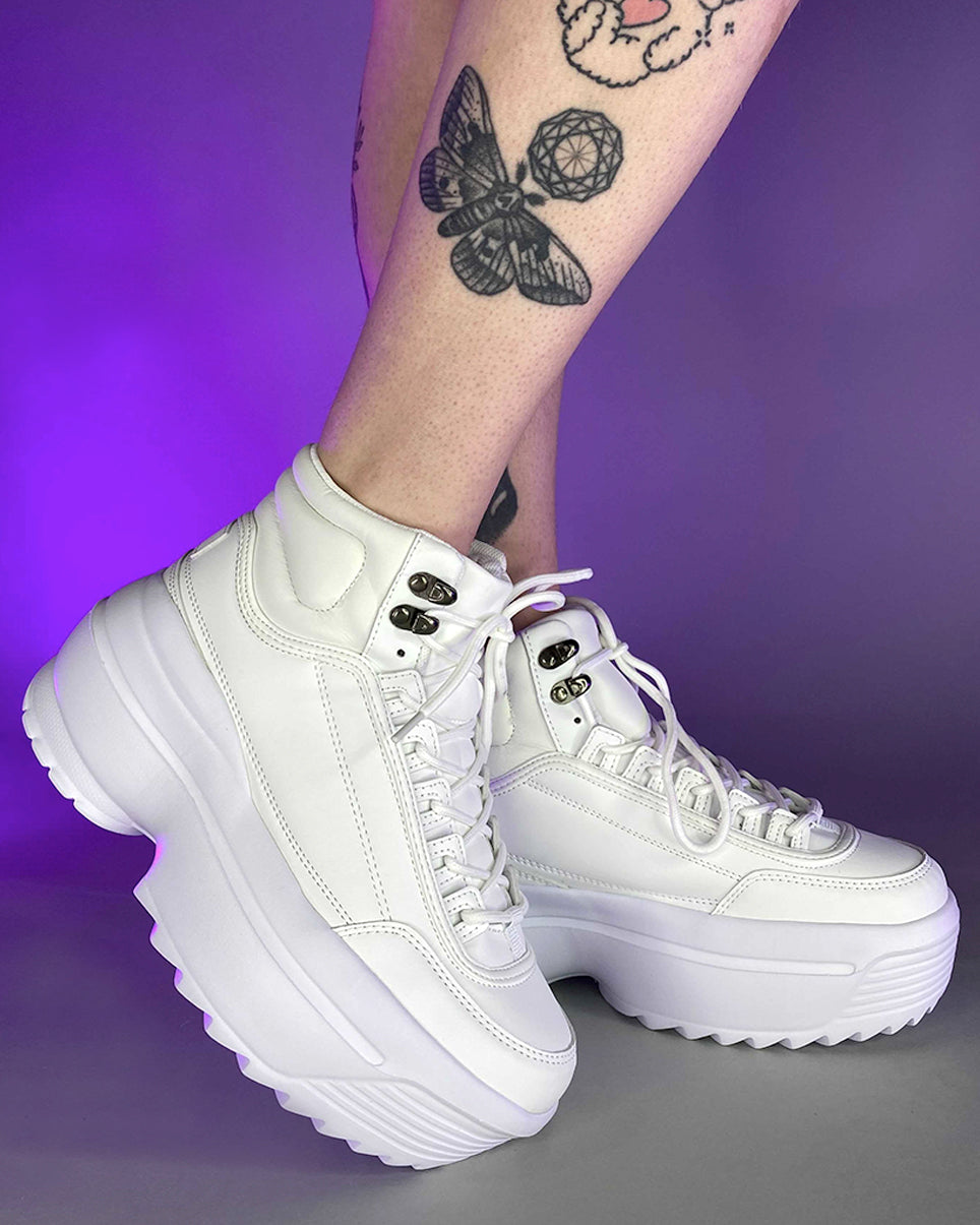 White High Livin' Women's Hi Top Sneakers