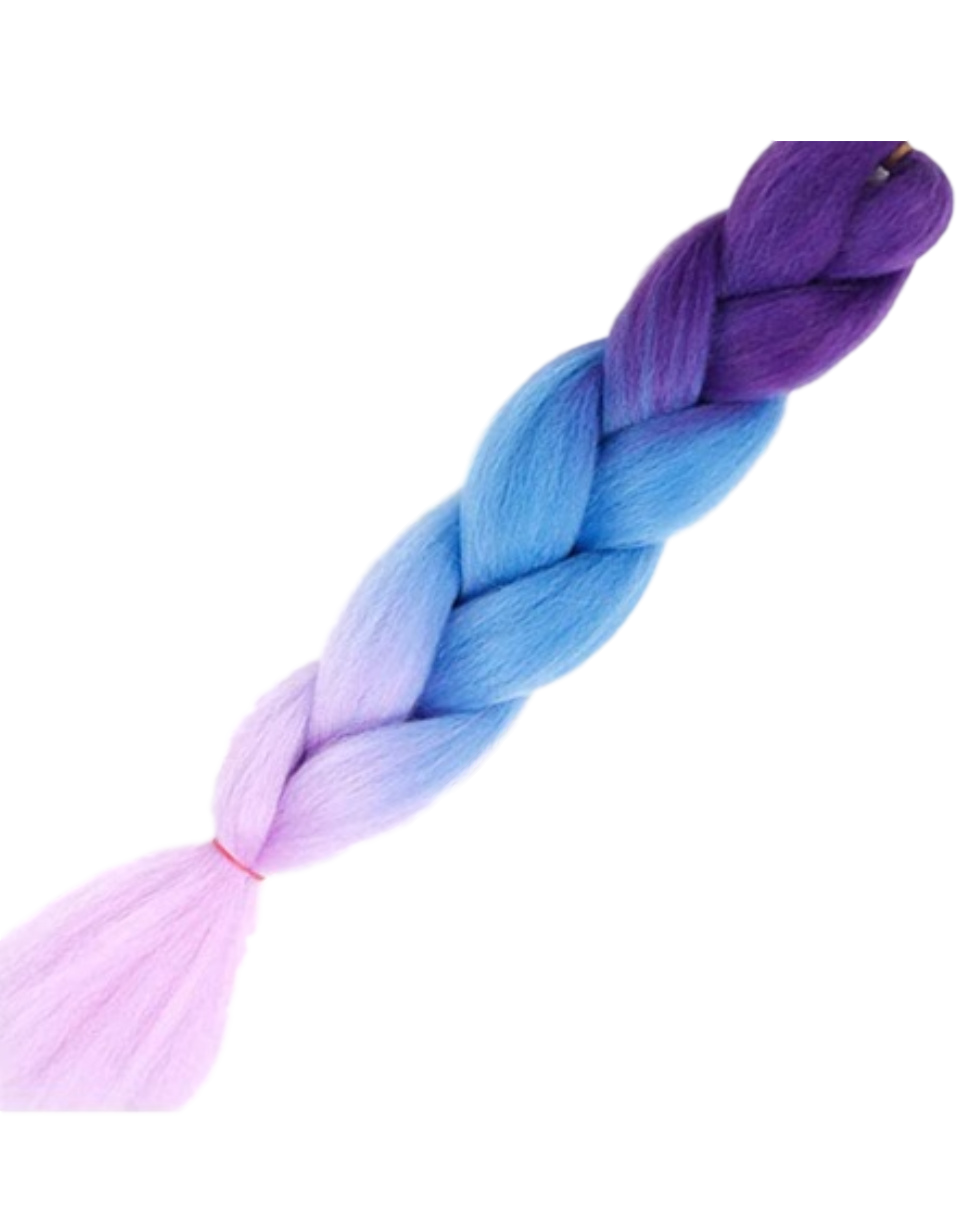 24" Ombre Purple/Blue/Lilac Braiding Hair Extensions