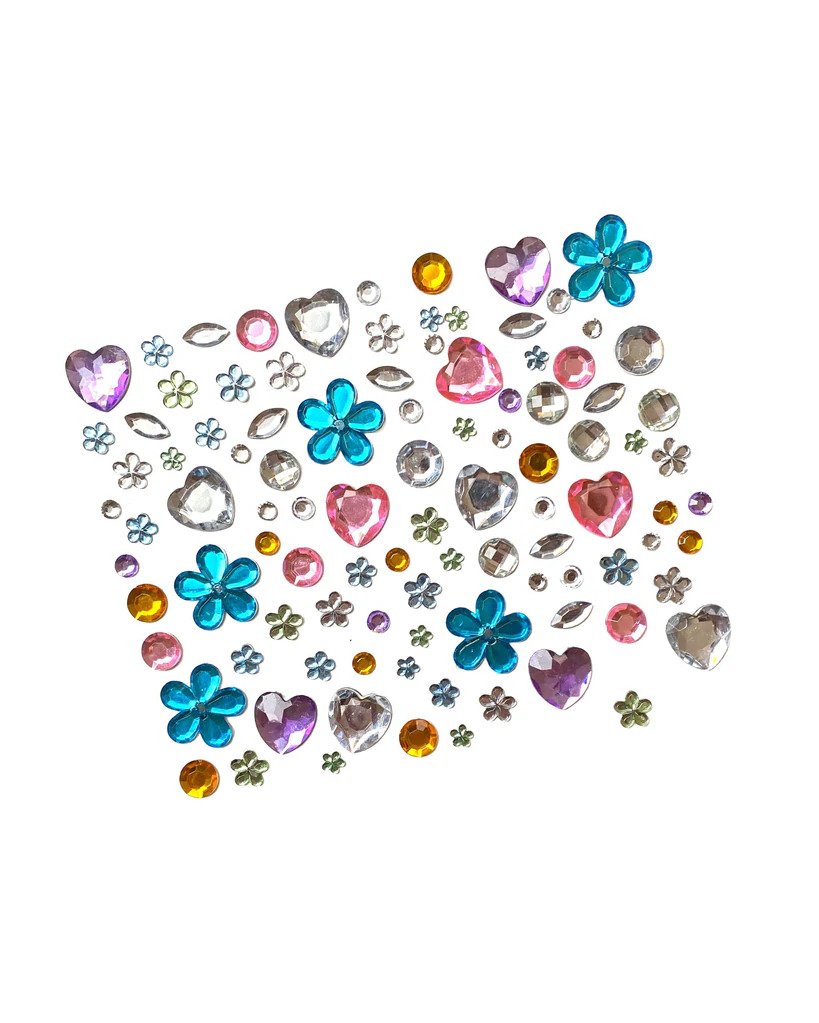 Woodstock Multicolor Pastel Crystal Face Jewels
