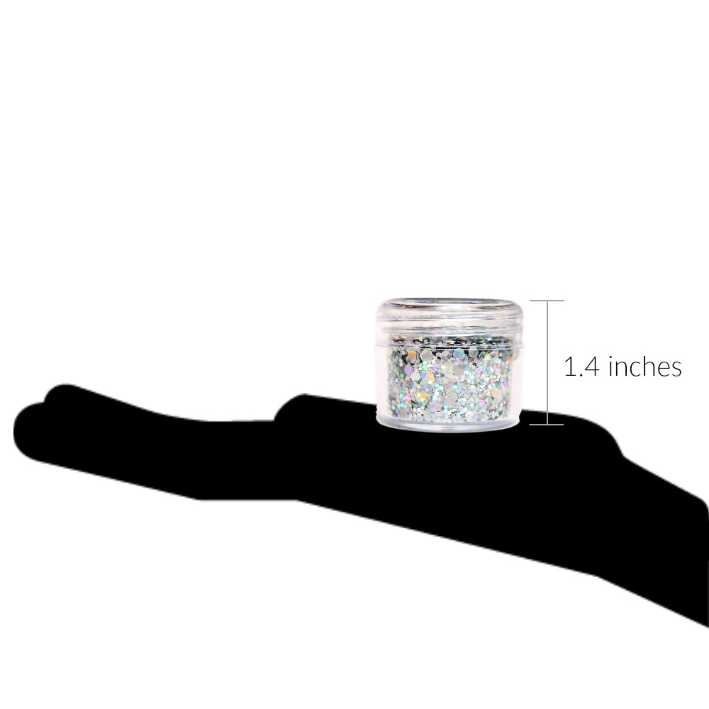 Silver Chunk Body and Face Festival Glitter