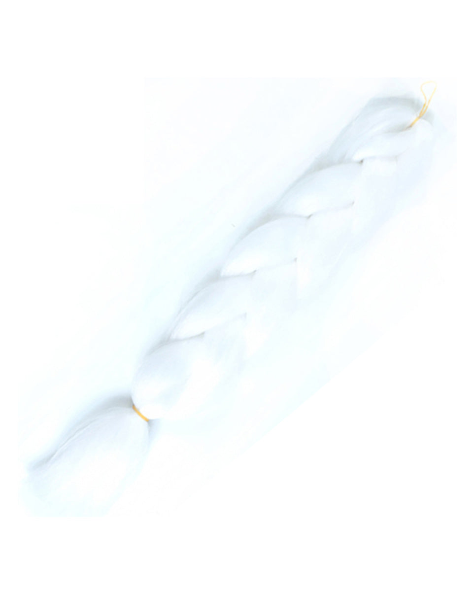24" White Braiding Hair Extensions